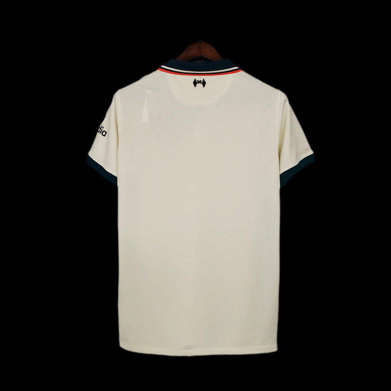 camisa do Liverpool II away 21/22 torcedor nike - branco creme