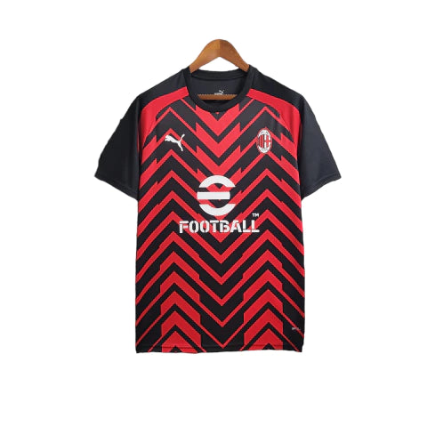 Camisa Milan Treino 23/24 - Torcedor Masculina - Vermelho e Preto