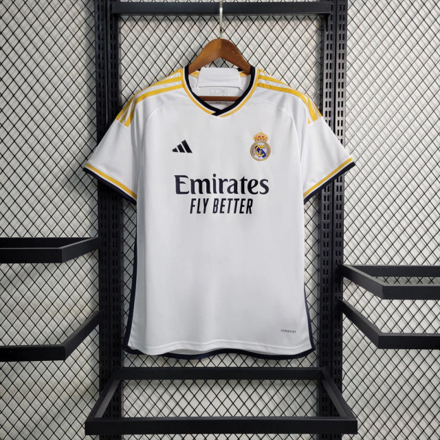 Camisa Real Madrid I 23/24 Torcedor Masculina - Branco