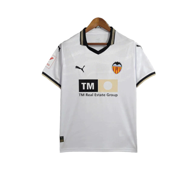 Camisa Valencia Home 23/24 - Torcedor Masculina - Branco