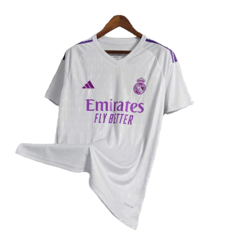 Camisa Real Madrid Goleiro 23/24 - Torcedor Masculina - Branco / Rosa