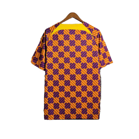 Camisa Barcelona Treino 23/24 - Torcedor Masculina - Laranja