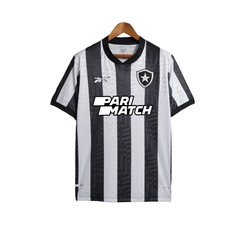 Camisa Botafogo l 23/24 Torcedor Masculina - Preta e Branca - patrocinio